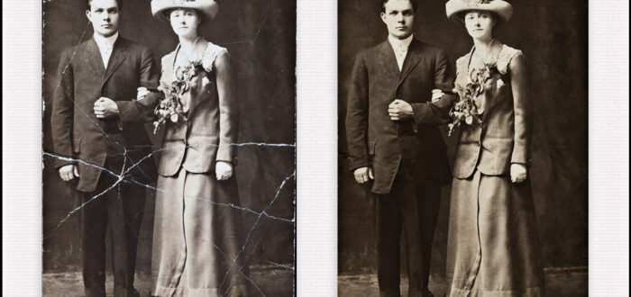 Restoration, photo restoration, image restoration, copy and print, collage